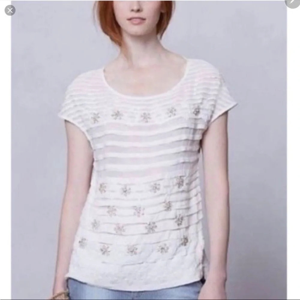 Moulinette soeurs Anthropologie Jeweled Blouse
